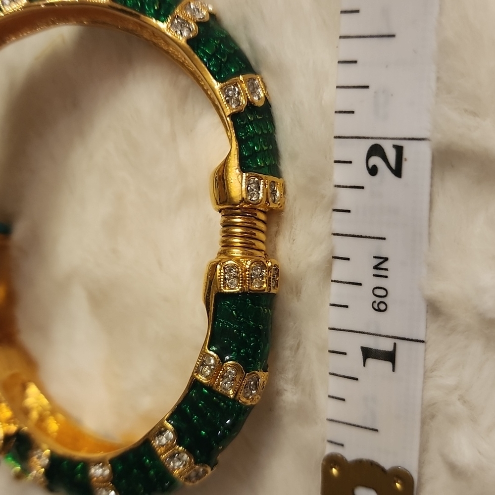 Rare KENNETH JAY LANE Green Dragon Bracelet - Picture 11 of 12